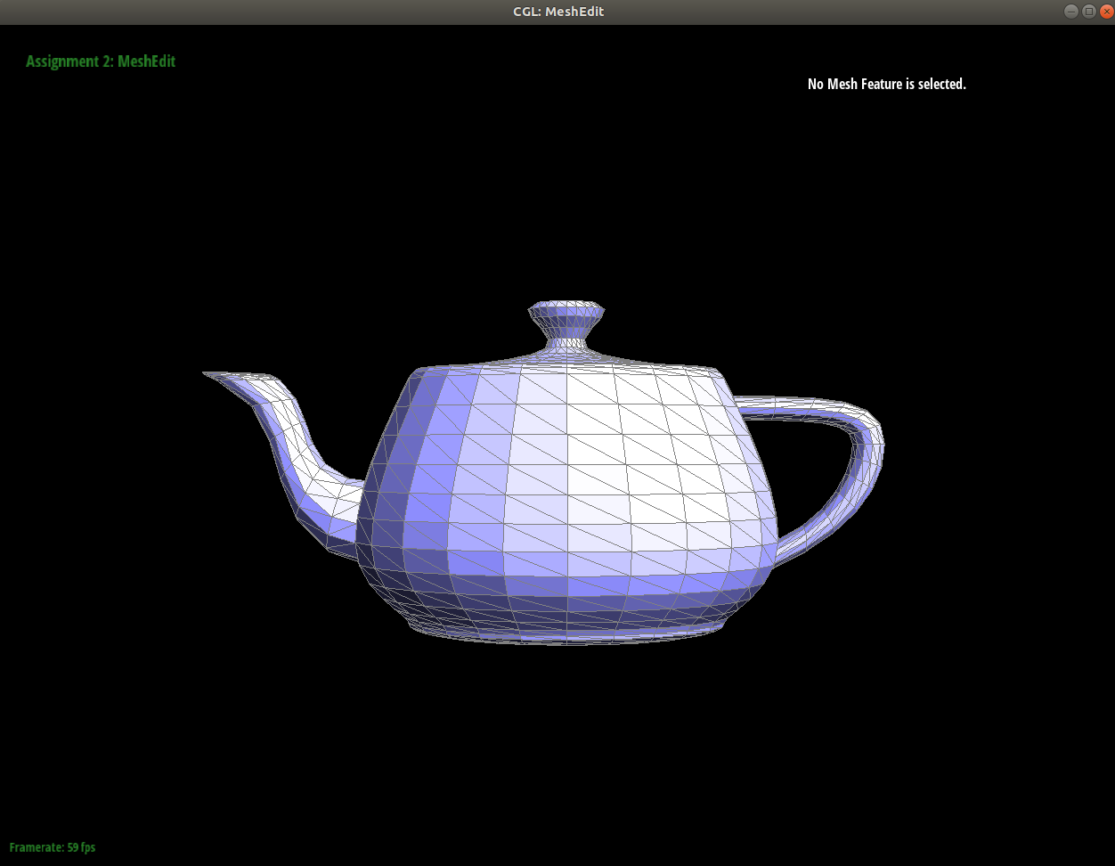 Teapot shading with the default
